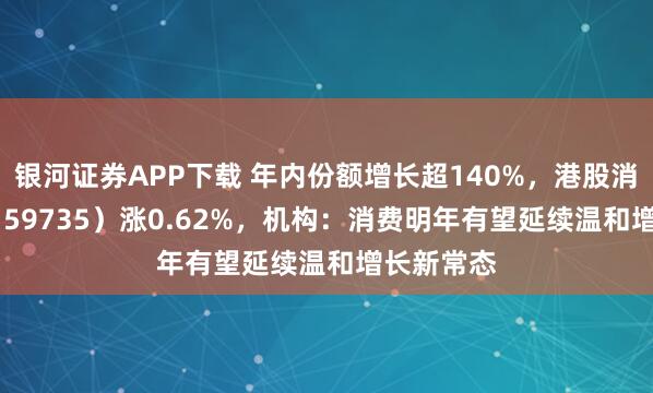 银河证券APP下载 年内份额增长超140%，港股消费ETF（159735）涨0.62%，机构：消费明年有望延续温和增长新常态
